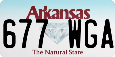 AR license plate 677WGA