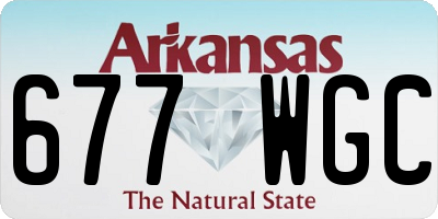 AR license plate 677WGC