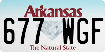 AR license plate 677WGF