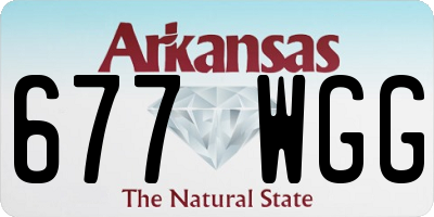 AR license plate 677WGG