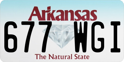 AR license plate 677WGI