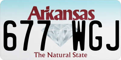 AR license plate 677WGJ