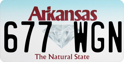 AR license plate 677WGN