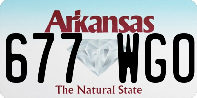 AR license plate 677WGO