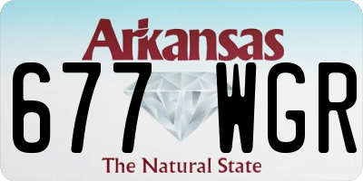 AR license plate 677WGR
