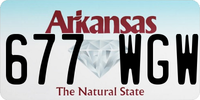 AR license plate 677WGW