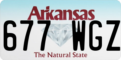 AR license plate 677WGZ