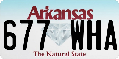 AR license plate 677WHA