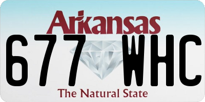 AR license plate 677WHC