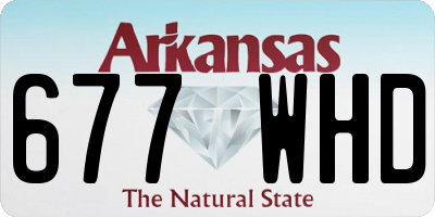 AR license plate 677WHD