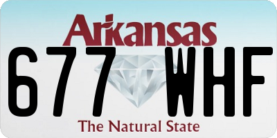 AR license plate 677WHF