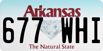 AR license plate 677WHI