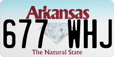 AR license plate 677WHJ