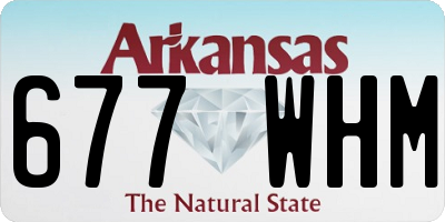 AR license plate 677WHM