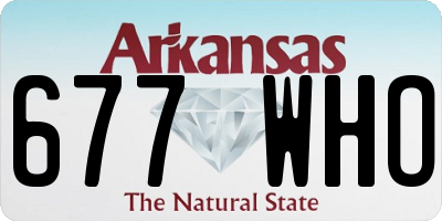 AR license plate 677WHO