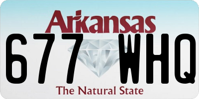 AR license plate 677WHQ