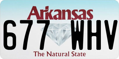 AR license plate 677WHV