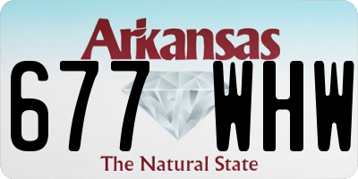 AR license plate 677WHW
