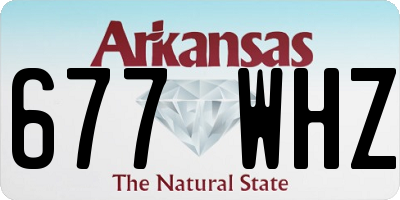 AR license plate 677WHZ