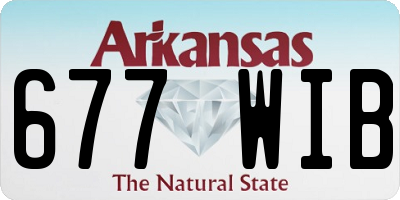 AR license plate 677WIB