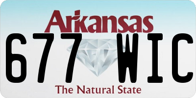 AR license plate 677WIC