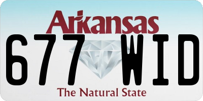 AR license plate 677WID