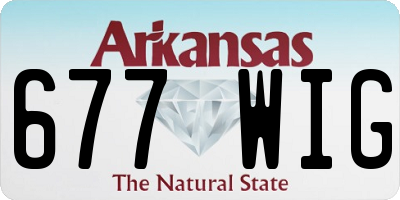 AR license plate 677WIG