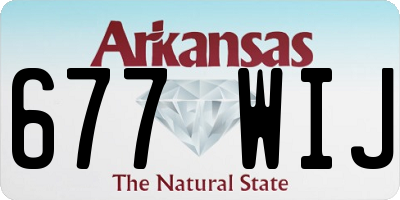 AR license plate 677WIJ