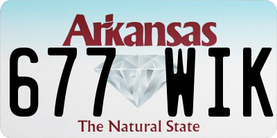 AR license plate 677WIK