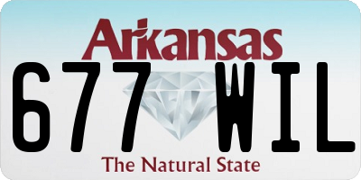 AR license plate 677WIL