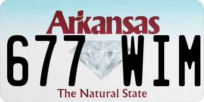 AR license plate 677WIM