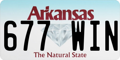 AR license plate 677WIN