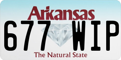 AR license plate 677WIP