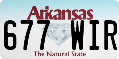 AR license plate 677WIR