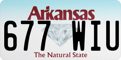 AR license plate 677WIU