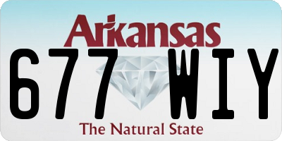 AR license plate 677WIY
