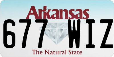 AR license plate 677WIZ