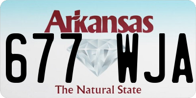 AR license plate 677WJA