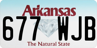 AR license plate 677WJB