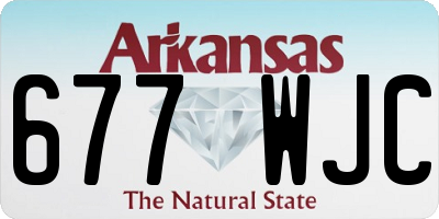 AR license plate 677WJC