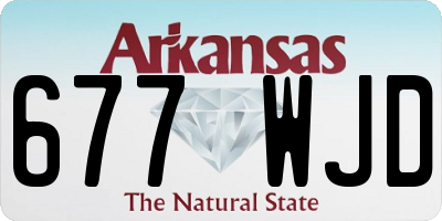 AR license plate 677WJD