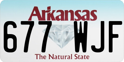 AR license plate 677WJF