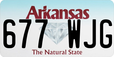AR license plate 677WJG