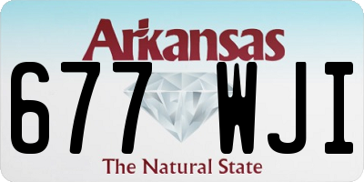 AR license plate 677WJI