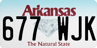 AR license plate 677WJK