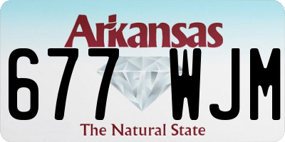 AR license plate 677WJM
