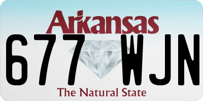 AR license plate 677WJN