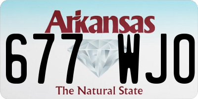 AR license plate 677WJO