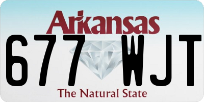 AR license plate 677WJT