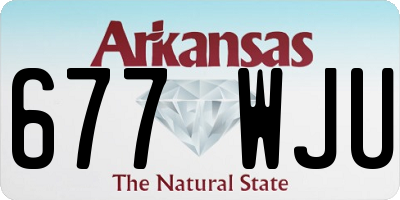 AR license plate 677WJU